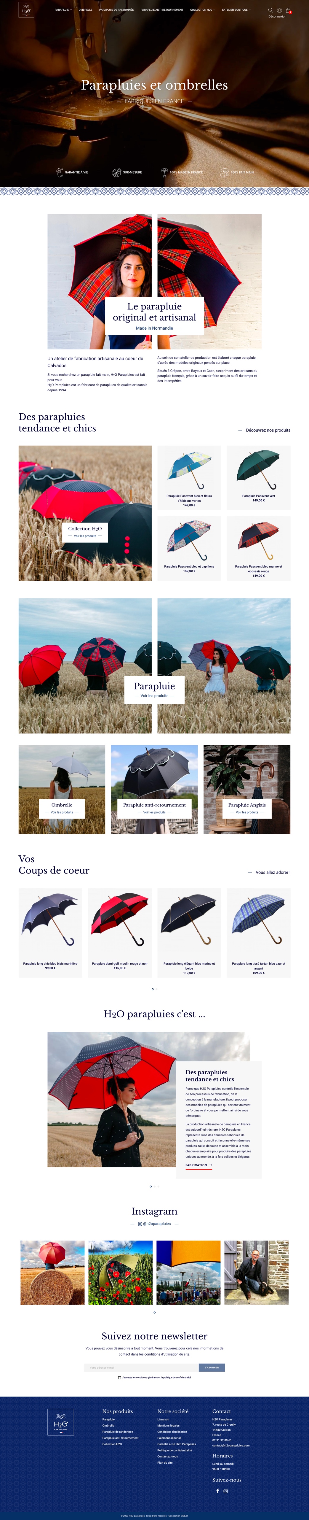 Création site internet - H2O Parapluies