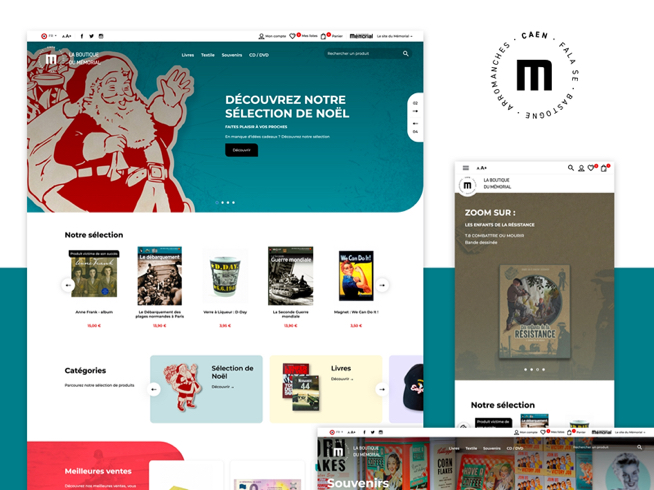 Création site internet - Boutique du Mémorial de Caen